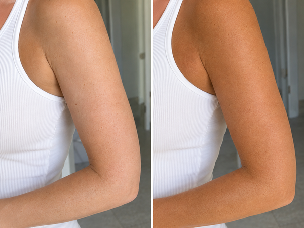 It looks like a real tan,